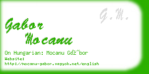 gabor mocanu business card